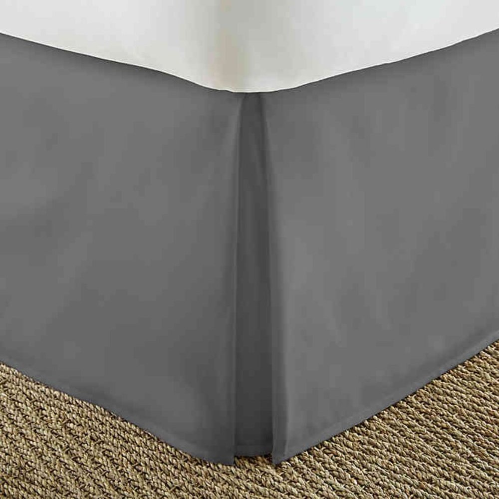 Solid Gray Premium Twin Bed Size Bedskirt Bed Skirt NEW NIP